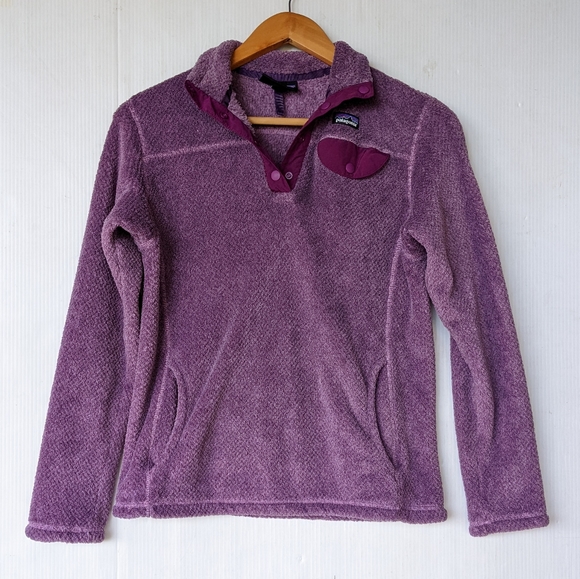 PATAGONIA Synchilla Re-tool Snap-T purple fleece Pull-over Jacket - Picture 5 of 6
